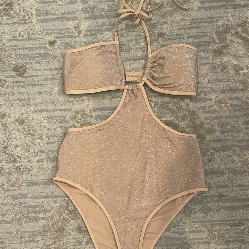 Shimmery Cutout Swimsuit